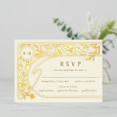 UAWG Foil Art Nouveau Arch Folieneinladung (Stehend vorne)