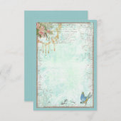 UAwg für Bluebird- und Rosenrosen oder Tischkarten RSVP Karte (Vorne/Hinten)