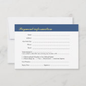 UAwg für die Veranstaltung der gelben Geschäftsgal RSVP Karte (Rückseite)