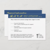 UAwg für die Veranstaltung der gelben Geschäftsgal RSVP Karte (Vorne/Hinten)