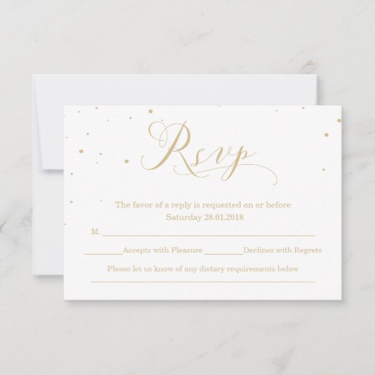 UAwg für die Winterhochzeit in der Nacht RSVP Karte (Vorderseite)