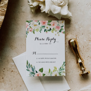 UAwg für einfache Blumenfolien RSVP Karte