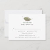 UAwg für einfache grüne Mahlzeiten RSVP Karte (Vorderseite)