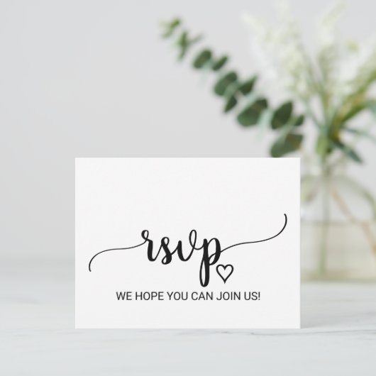 UAwg für einfache Schwarze Schrift Einladungspostkarte (Stehend Vorderseite)