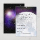UAWG für Hochzeit im Weltraum RSVP Karte (Vorne/Hinten)