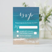 UAwg für Hochzeiten am Strand RSVP Karte (Stehend Vorderseite)
