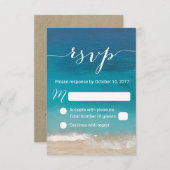 UAwg für Hochzeiten am Strand RSVP Karte (Vorne/Hinten)