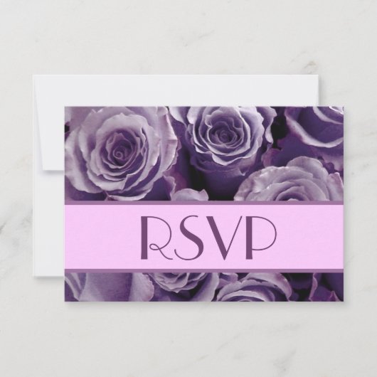 UAWG für Hochzeiten der lila Rose RSVP Karte (Vorderseite)