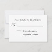 UAWG für Hochzeiten der lila Rose RSVP Karte (Rückseite)