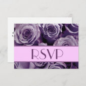 UAWG für Hochzeiten der lila Rose RSVP Karte (Vorne/Hinten)