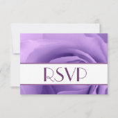 UAWG für Hochzeiten der lila Rose RSVP Karte (Vorderseite)