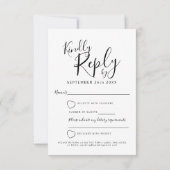 UAwg für Hochzeitsantworten RSVP Karte (Rückseite)