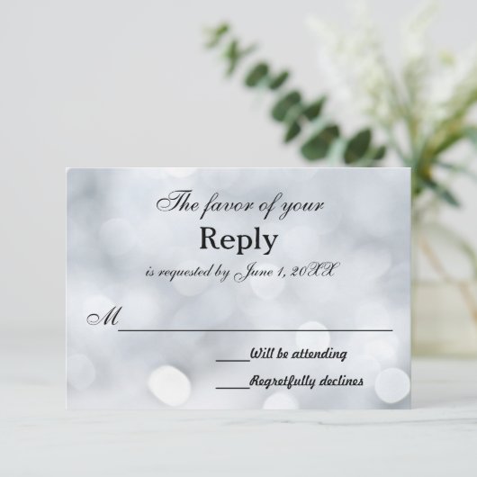 UAwg für Hochzeitstipendien RSVP Karte (Stehend Vorderseite)