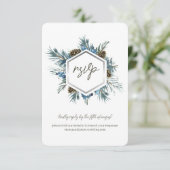 UAwg für Hochzeitstorte RSVP Karte (Stehend Vorderseite)