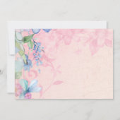 UAWG für hübsche rosa und blaue Wildblumen Einladung (Rückseite)