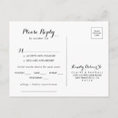 UAWG für Minimalistische Schwarz-Weiß-Menüs Postkarte (Rückseite)