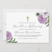 UAwg für QR-Code der hübschen Blumenkreuz-Mutter Einladung (Vorderseite)