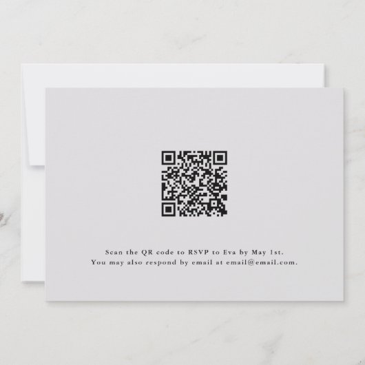 UAwg für QR-Code der hübschen Blumenkreuz-Mutter Einladung (Rückseite)