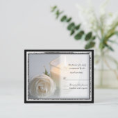 uAwg für Rose und Kerzen RSVP Karte (Stehend Vorderseite)