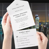 UAwg für Schwarz-weiße Veranstaltungen mit benutze All In One Einladung