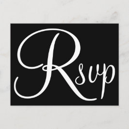 UAwg für Schwarzweißkalligrafie Einladungspostkarte