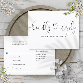 UAwg für Song mit schwarzem und weißem Herz Einladungspostkarte