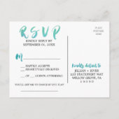 UAwg für Strandaufnahmen Einladungspostkarte (Rückseite)