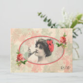 UAWG für viktorianische Hochzeitsfrau Einladung (Stehend Vorderseite)