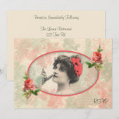 UAWG für viktorianische Hochzeitsfrau Einladung (Vorne/Hinten)