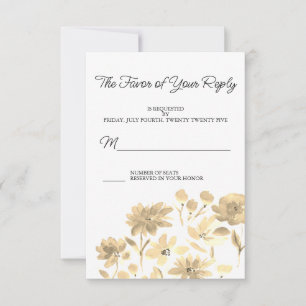 UAWG für Vintage Blumenfarben RSVP Karte