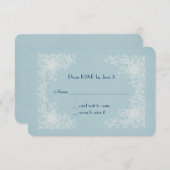 UAWG für Vow-Renewal-Spitzenecken RSVP Karte (Vorne/Hinten)