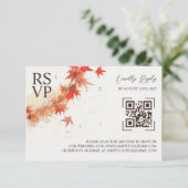 UAwg für Wasserfarbenfall RSVP Karte (Stehend Vorderseite)