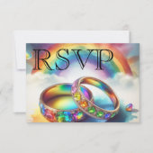 UAWG Gay lesbian Rainbow Rings UAWG Einladung (Vorderseite)