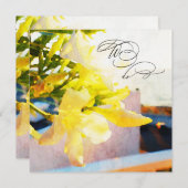 *~* UAWG Gelbes Aquarellfarben Blütenblatt AR15 QR Einladung (Vorne/Hinten)