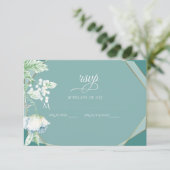 UAWG | Geometrische Wildblumen und Beeren RSVP Karte (Stehend Vorderseite)