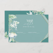 UAWG | Geometrische Wildblumen und Beeren RSVP Karte (Vorne/Hinten)