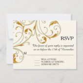 UAWG Glam Old Hollywood Regency Black Krawatte Eve RSVP Karte (Rückseite)