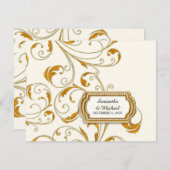 UAWG Glam Old Hollywood Regency Black Krawatte Eve RSVP Karte (Vorne/Hinten)