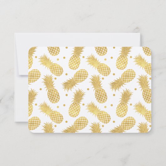 UAwg Glitzy Pineapples RSVP Karte (Rückseite)