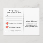 UAWG Glück in der Liebe King Queen Wedding PostCar Einladungspostkarte (Rückseite)