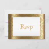 UAWG Gold Damask und White RSVP Karte (Rückseite)