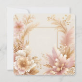 UAWG Gold-Damaskotelett-Brautparty Einladung (Rückseite)