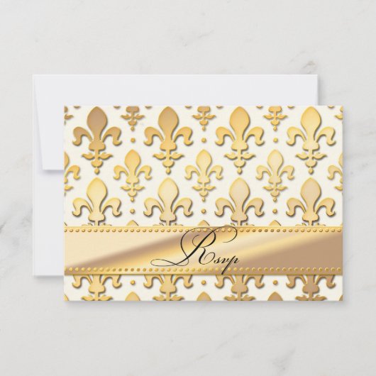 UAWG Gold-Hochzeitstag, Lilie RSVP Karte (Vorderseite)
