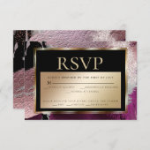 UAwg | Gold Metallic Cassis Texture 2 Einladung (Vorne/Hinten)