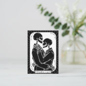 UAWG Gothic Skelette bis zum Tod Hochzeitsstichtag Begleitkarte (Stehend Vorderseite)