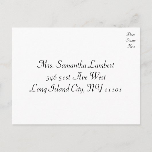 UAwg Grau-Schwarz-Spanplatte Postkarte (Rückseite)