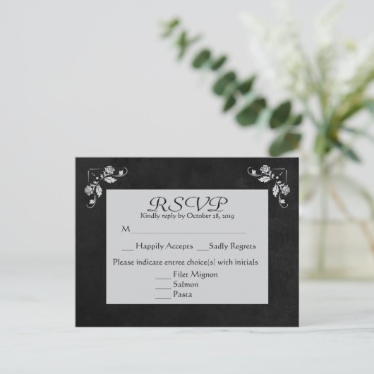 UAwg Grau-Schwarz-Spanplatte Postkarte (Stehend Vorderseite)