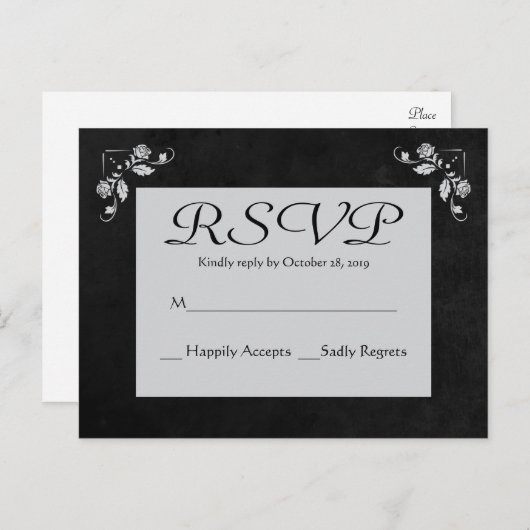 UAwg Grau-Schwarz-Spanplatte Postkarte (Vorne/Hinten)