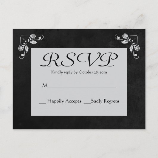 UAwg Grau-Schwarz-Spanplatte Postkarte (Vorderseite)