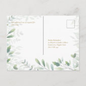 UAWG - Grüne Blätter Gold Postkarte (Rückseite)